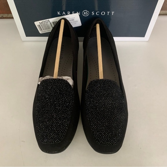 Karen Scott Womens Jodi Slip-On Flats Loafers BLACK US 8.5 M NEW - Picture 4 of 10